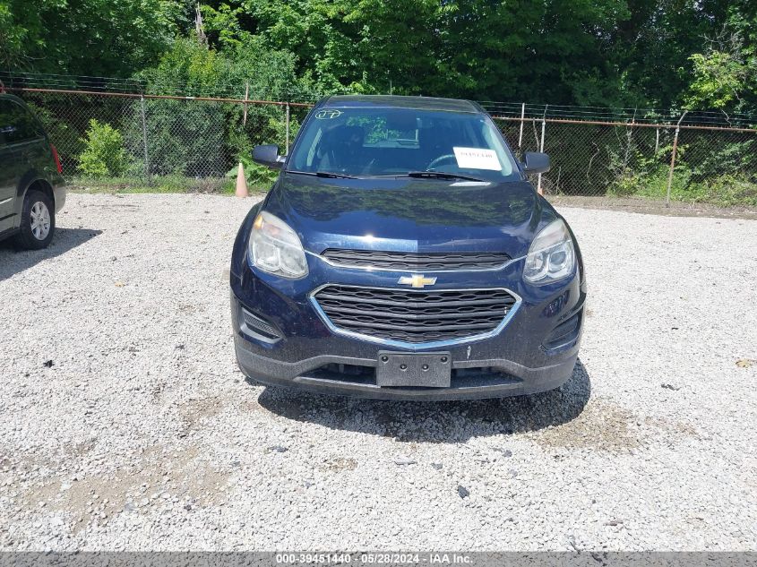 2016 Chevrolet Equinox Ls VIN: 2GNFLEEK9G6265114 Lot: 39451440