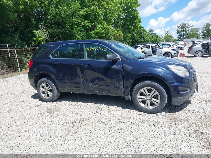 2016 Chevrolet Equinox Ls VIN: 2GNFLEEK9G6265114 Lot: 39451440