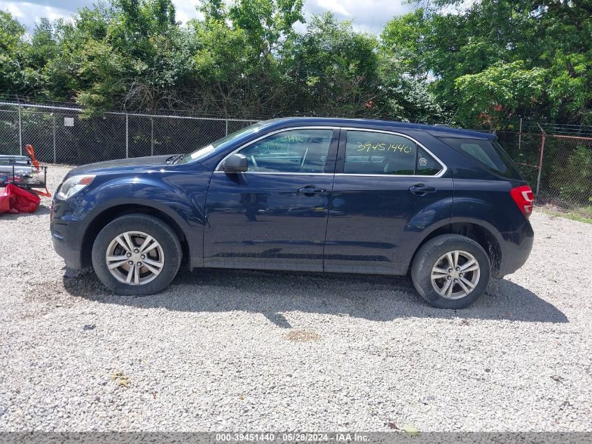 2016 Chevrolet Equinox Ls VIN: 2GNFLEEK9G6265114 Lot: 39451440