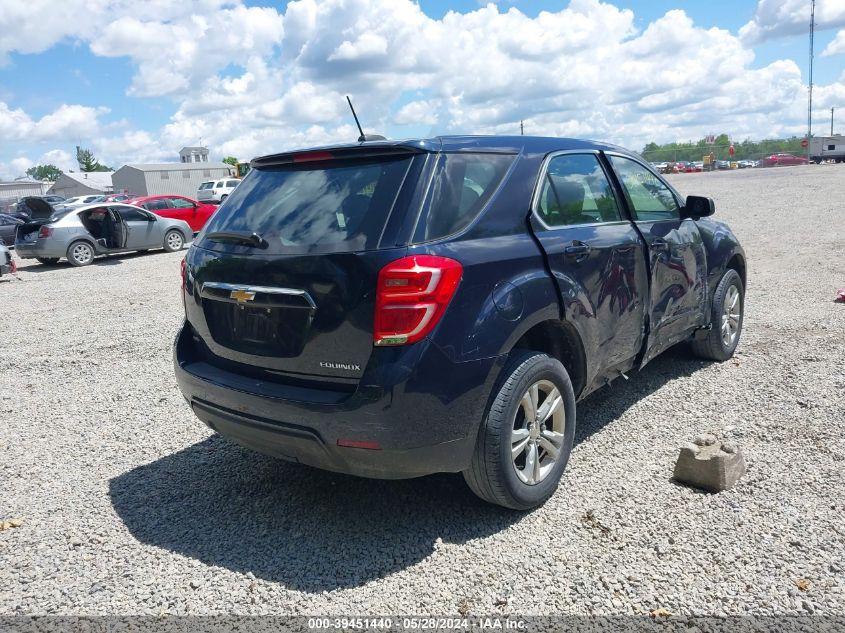 2016 Chevrolet Equinox Ls VIN: 2GNFLEEK9G6265114 Lot: 39451440