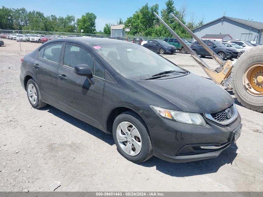 2013 Honda Civic Lx VIN: 19XFB2F51DE063818 Lot: 39451443