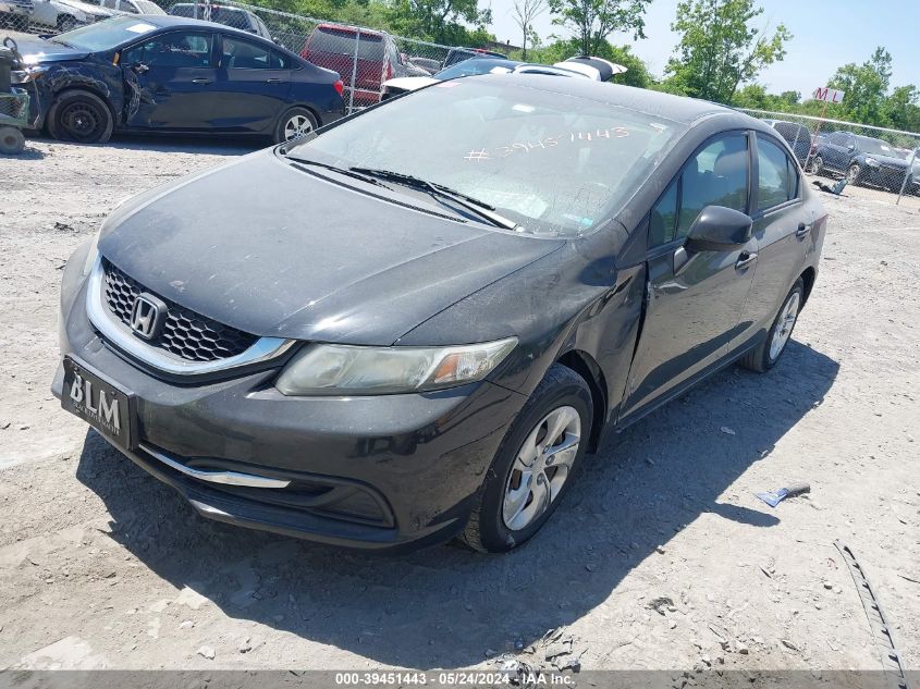 2013 Honda Civic Lx VIN: 19XFB2F51DE063818 Lot: 39451443