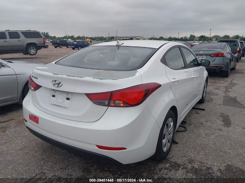 2016 Hyundai Elantra Se/Sport/Limited VIN: 5NPDH4AE9GH703220 Lot: 39451448