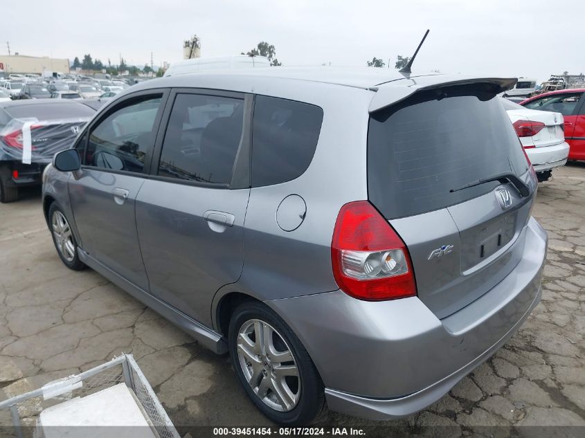 2008 Honda Fit Sport VIN: JHMGD38688S001702 Lot: 39451454