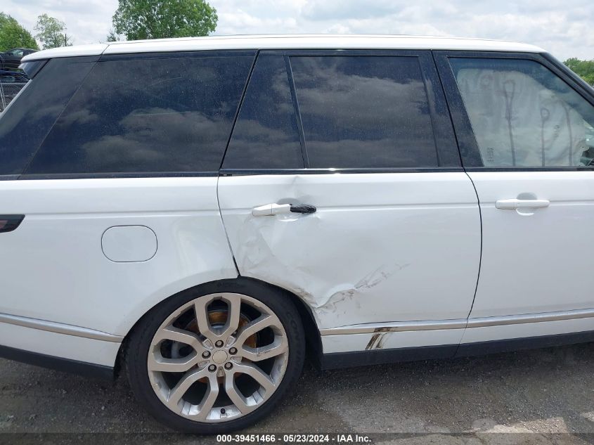 2014 Land Rover Range Rover 3.0L V6 Supercharged Hse VIN: SALGS2WF3EA192931 Lot: 39451466