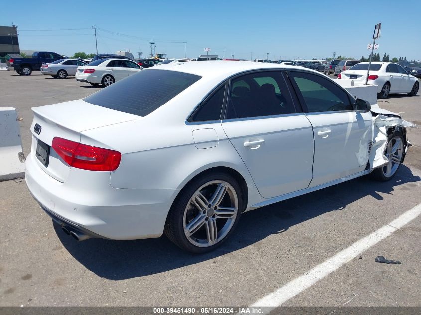 2014 Audi S4 3.0T Premium Plus VIN: WAUBGAFL4EA040043 Lot: 39451490