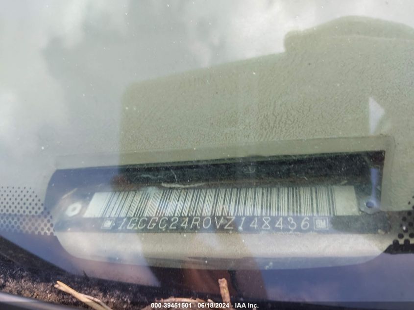 1997 Chevrolet C2500 Hd Fleetside VIN: 1GCGC24R0VZ148436 Lot: 39451501