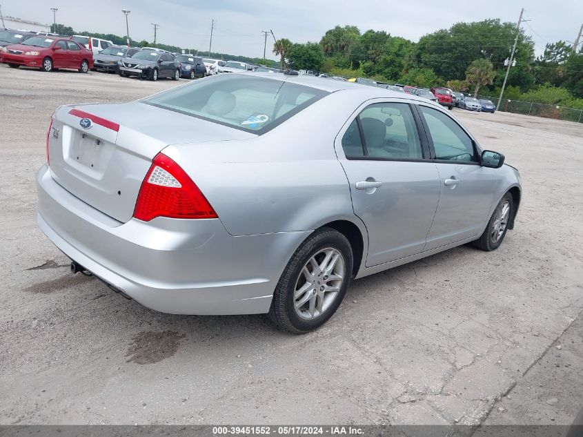 2011 Ford Fusion S VIN: 3FAHP0GA1BR304296 Lot: 39451552