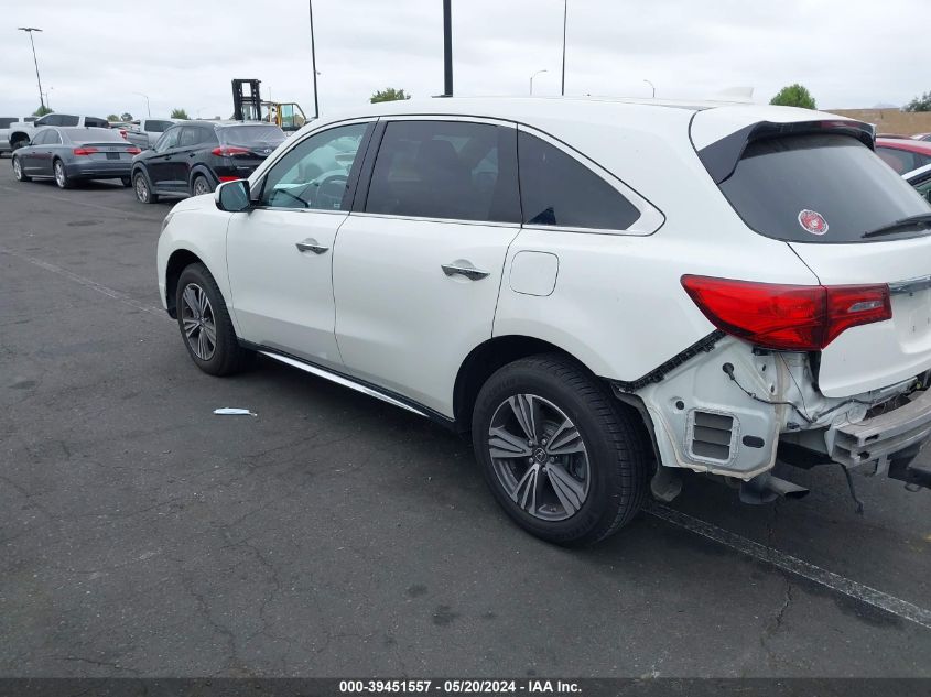 2017 Acura Mdx VIN: 5J8YD4H31HL003868 Lot: 39451557