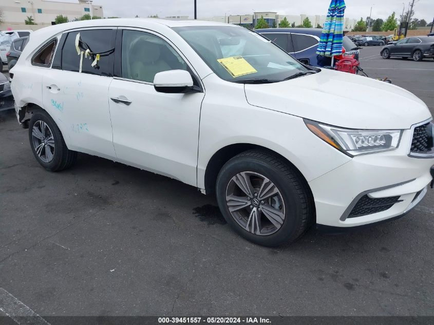 2017 Acura Mdx VIN: 5J8YD4H31HL003868 Lot: 39451557