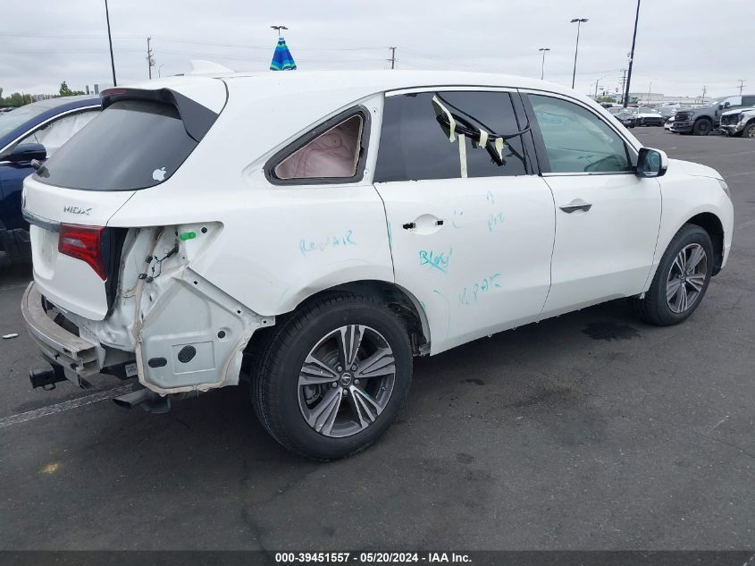 2017 Acura Mdx VIN: 5J8YD4H31HL003868 Lot: 39451557