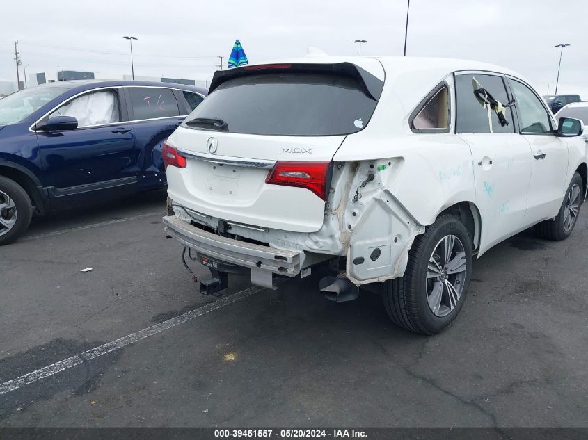 2017 Acura Mdx VIN: 5J8YD4H31HL003868 Lot: 39451557