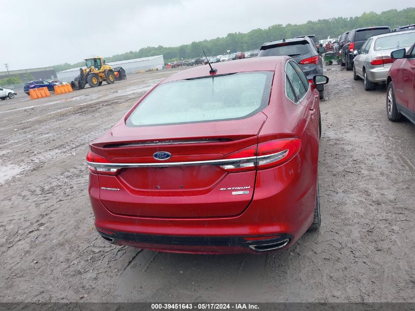 2017 Ford Fusion Platinum VIN: 3FA6P0D93HR139409 Lot: 39451643