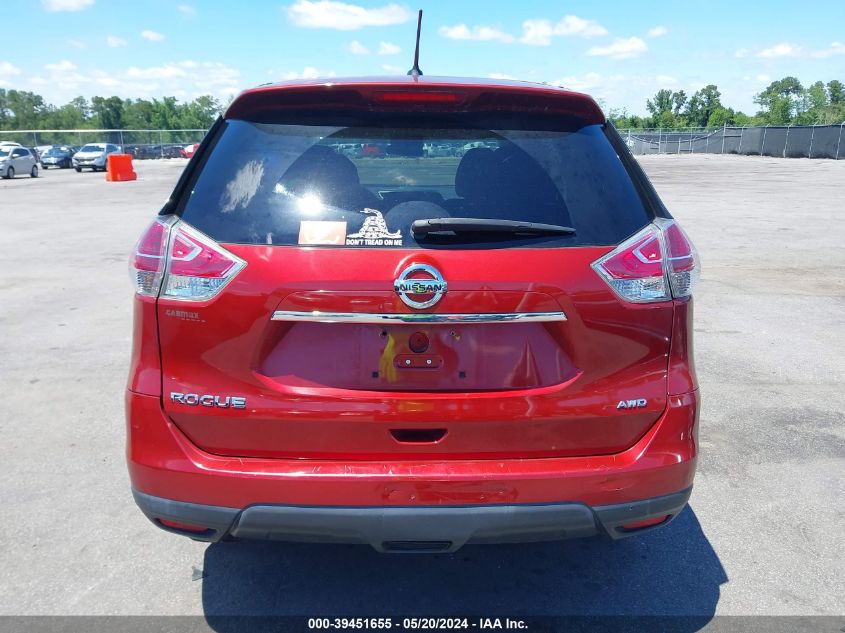 2016 Nissan Rogue S VIN: 5N1AT2MM7GC854458 Lot: 39451655