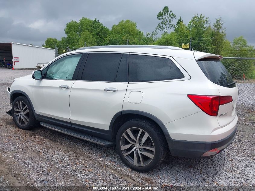 2016 Honda Pilot Touring VIN: 5FNYF5H97GB053792 Lot: 39451697