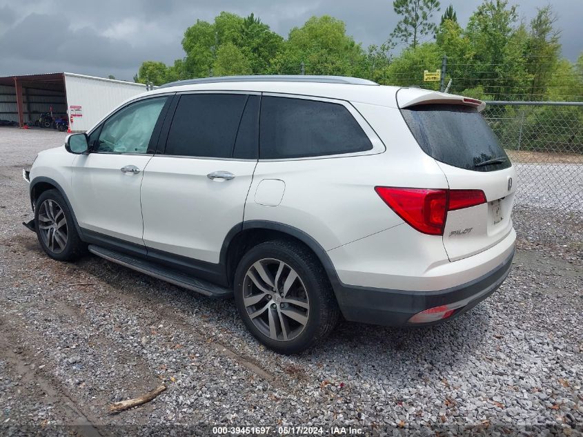 2016 Honda Pilot Touring VIN: 5FNYF5H97GB053792 Lot: 39451697