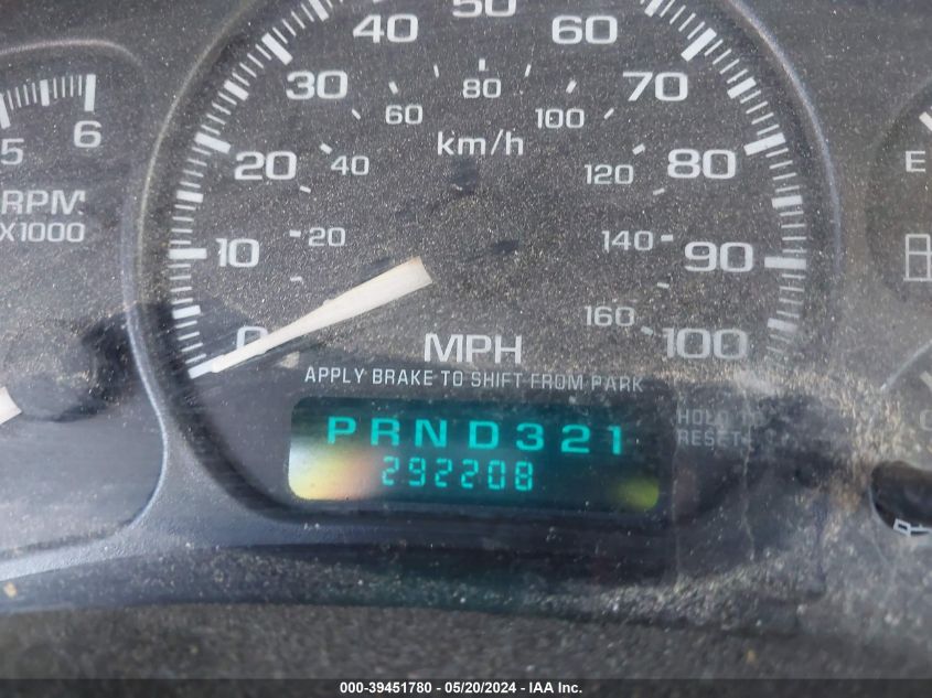 2001 Chevrolet Suburban 1500 Ls VIN: 1GNEC16T91J291282 Lot: 39451780