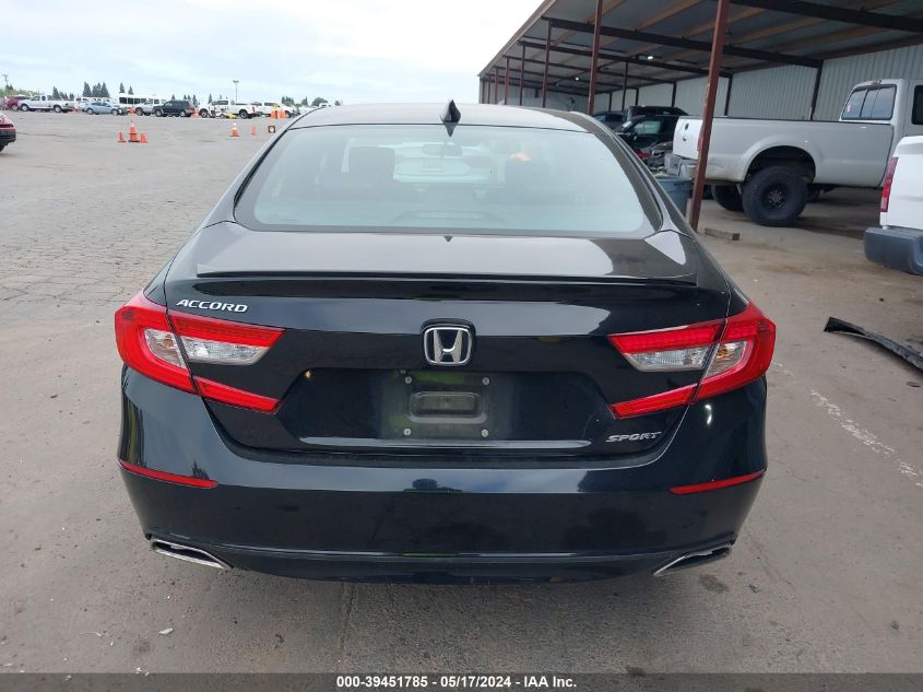 2018 Honda Accord Sport VIN: 1HGCV1F3XJA048303 Lot: 39451785