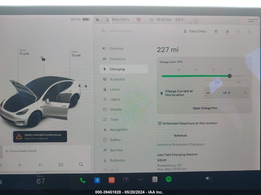 2020 Tesla Model Y Long Range Dual Motor All-Wheel Drive/Performance Dual Motor All-Wheel Drive VIN: 5YJYGDEF7LF000764 Lot: 39451828