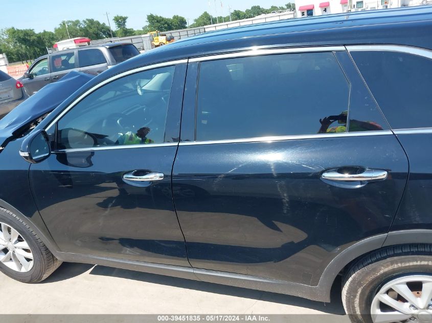 2018 Kia Sorento 2.4L L VIN: 5XYPG4A34JG344081 Lot: 39451835