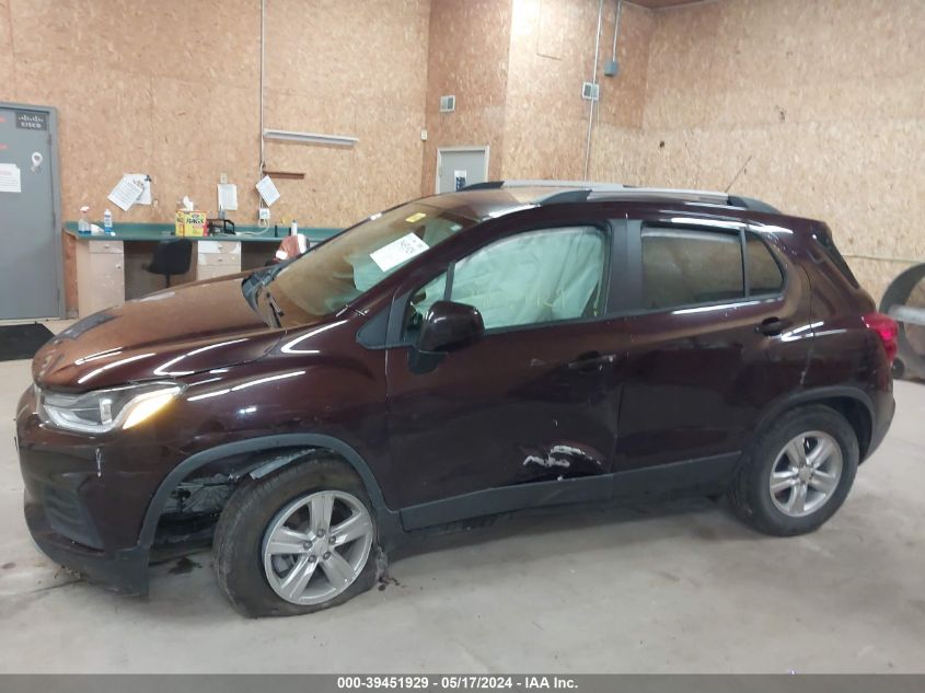 2021 Chevrolet Trax Fwd Lt VIN: KL7CJLSB8MB326436 Lot: 39451929