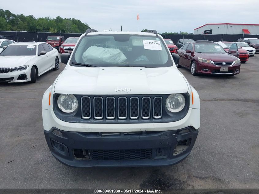 2017 Jeep Renegade Sport Fwd VIN: ZACCJAAB1HPF38678 Lot: 39451930