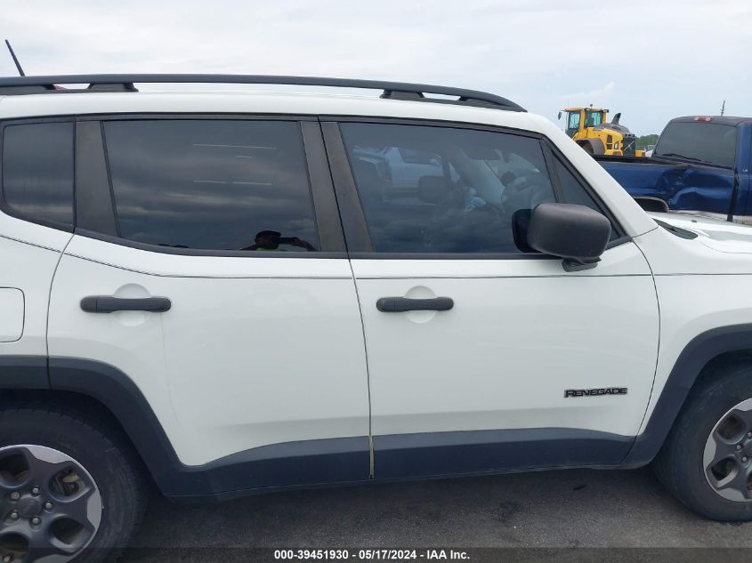 2017 Jeep Renegade Sport Fwd VIN: ZACCJAAB1HPF38678 Lot: 39451930