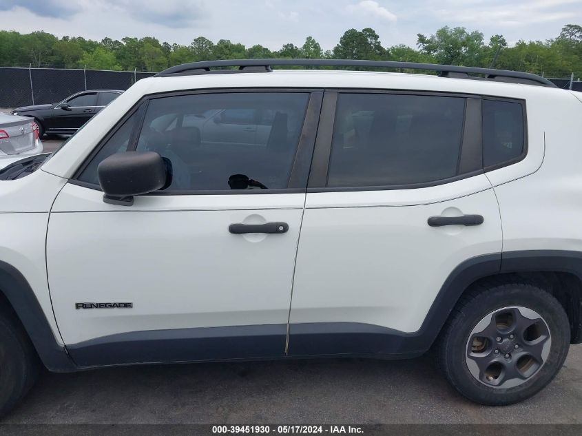 2017 Jeep Renegade Sport Fwd VIN: ZACCJAAB1HPF38678 Lot: 39451930