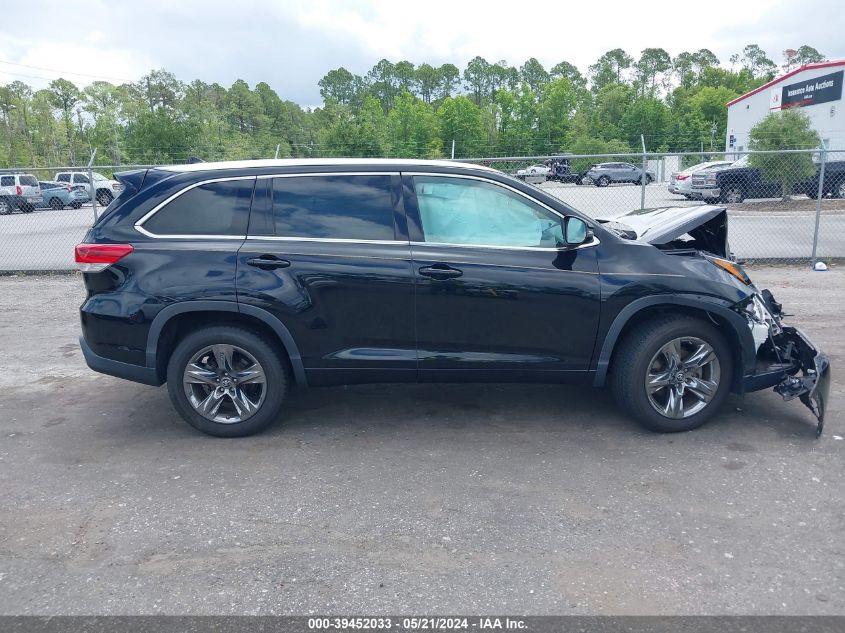 2018 Toyota Highlander Limited Platinum VIN: 5TDYZRFH9JS281451 Lot: 39452033