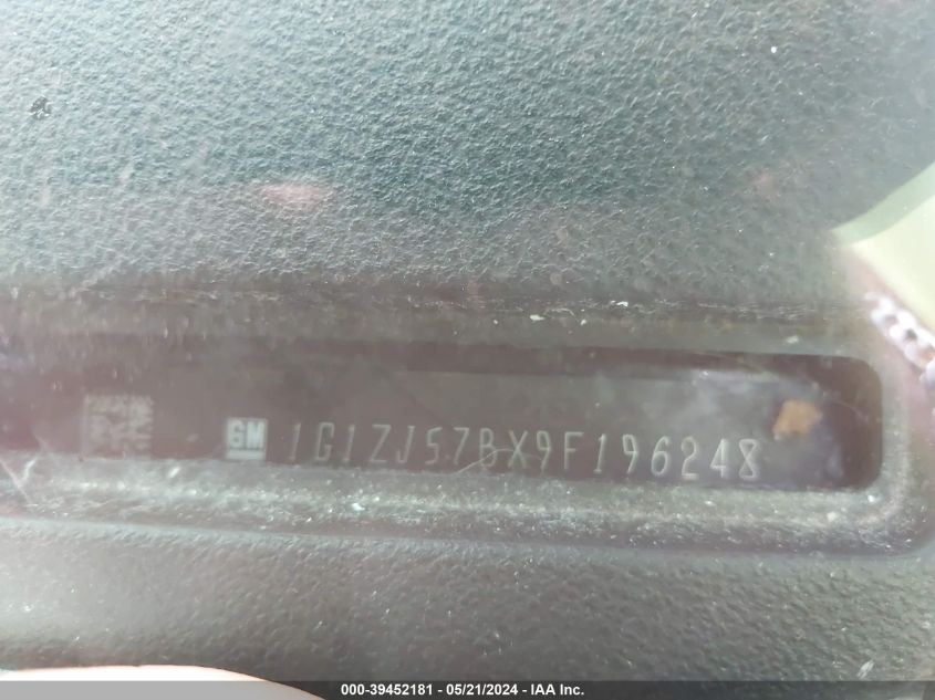 2009 Chevrolet Malibu Lt VIN: 1G1ZJ57BX9F196248 Lot: 39452181