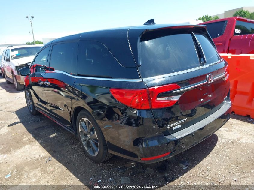 2022 Honda Odyssey Elite VIN: 5FNRL6H95NB038661 Lot: 39452201