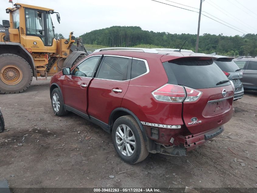 2015 Nissan Rogue S/Sl/Sv VIN: KNMAT2MT7FP560951 Lot: 39452263