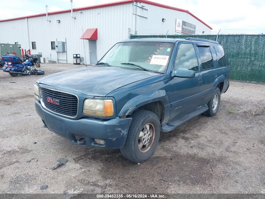 2000 GMC Yukon Denali VIN: 1GKEK13R2YR160800 Lot: 39452335