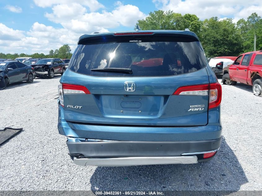 2019 Honda Pilot Touring VIN: 5FNYF6H67KB087039 Lot: 39452361