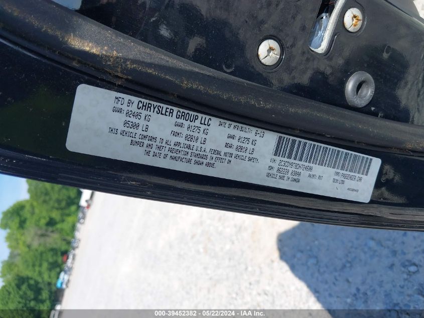 2013 Dodge Challenger R/T VIN: 2C3CDYBT8DH724600 Lot: 39452382