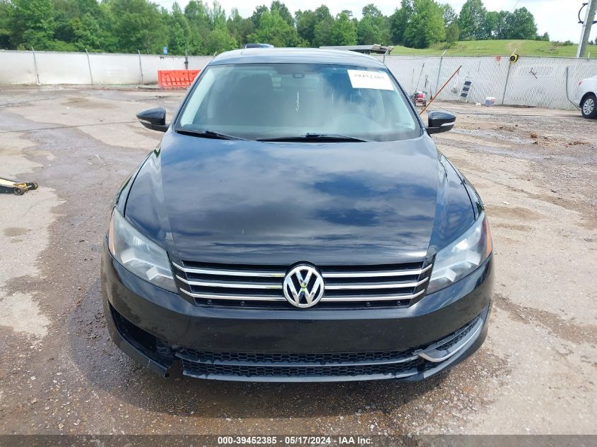 2012 Volkswagen Passat 2.5L Se VIN: 1VWBP7A37CC075235 Lot: 39452385