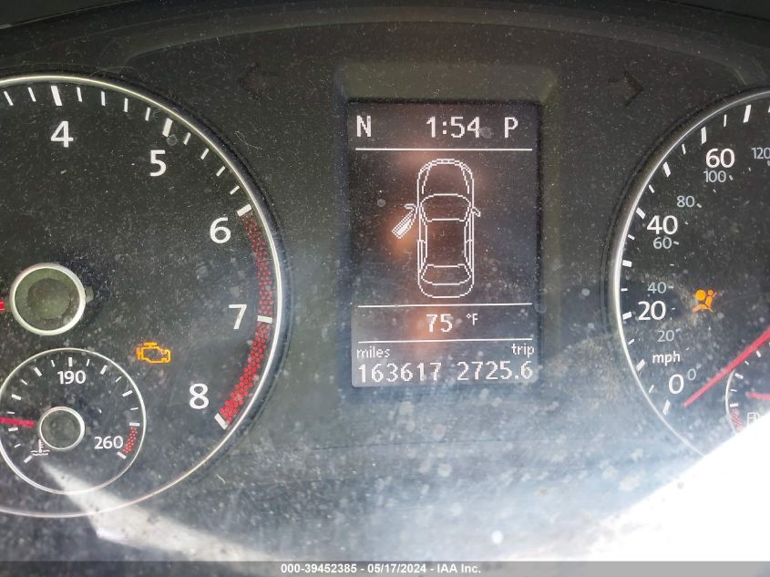 2012 Volkswagen Passat 2.5L Se VIN: 1VWBP7A37CC075235 Lot: 39452385