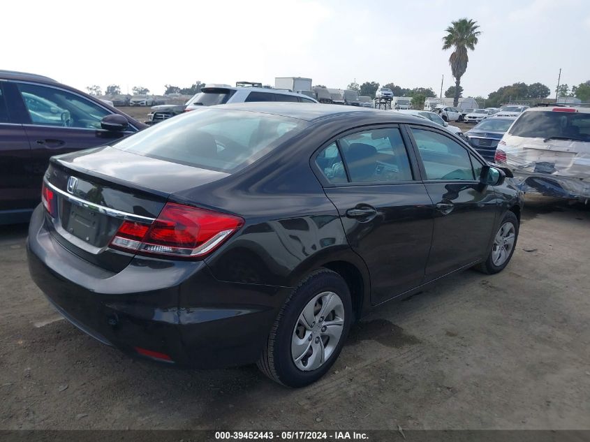 2014 Honda Civic Lx VIN: 2HGFB2F51EH542263 Lot: 39452443