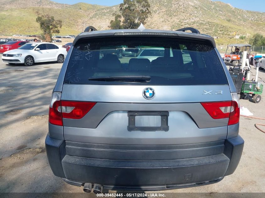 2005 BMW X3 3.0I VIN: WBXPA934X5WD07443 Lot: 39452445