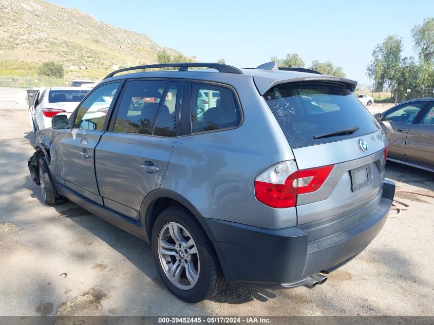 2005 BMW X3 3.0I VIN: WBXPA934X5WD07443 Lot: 39452445