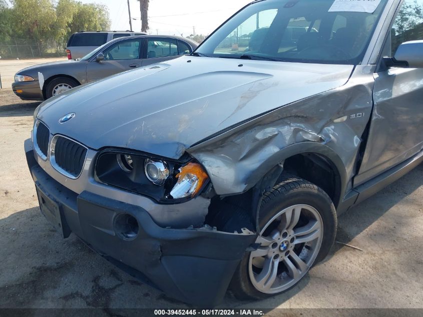 2005 BMW X3 3.0I VIN: WBXPA934X5WD07443 Lot: 39452445