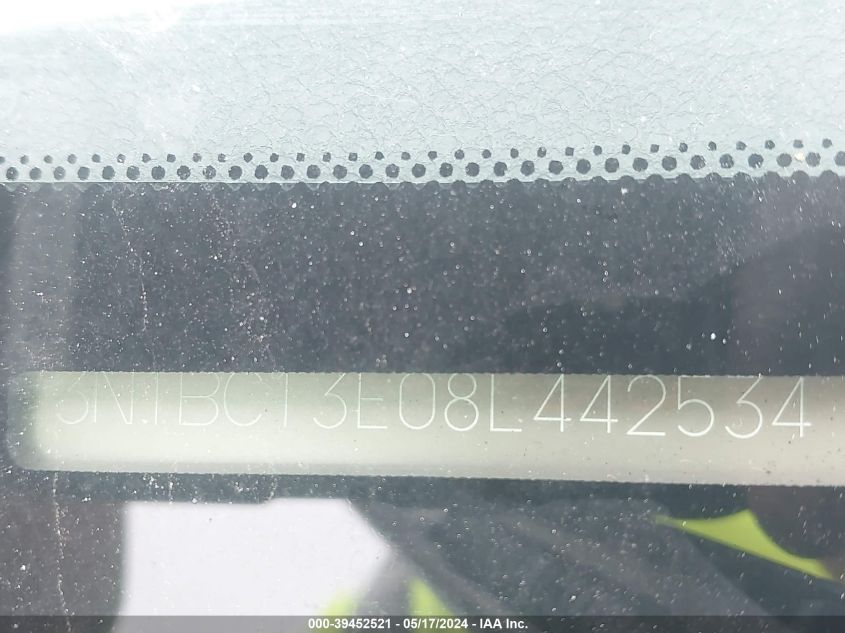 2008 Nissan Versa 1.8S VIN: 3N1BC13E08L442534 Lot: 39452521