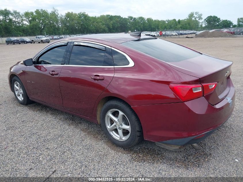 2016 Chevrolet Malibu Ls VIN: 1G1ZB5ST7GF278495 Lot: 39452525