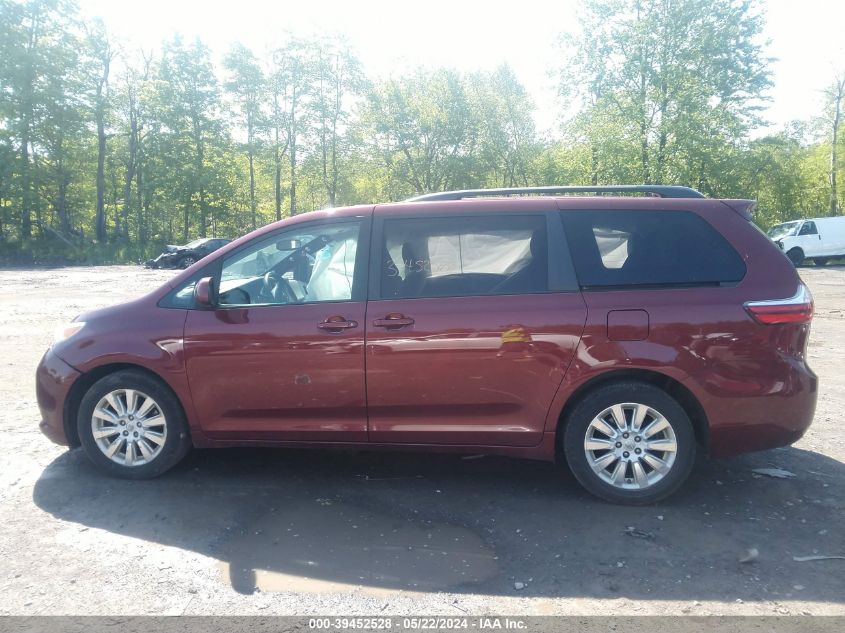2015 Toyota Sienna Le 7 Passenger VIN: 5TDJK3DC7FS125748 Lot: 39452528