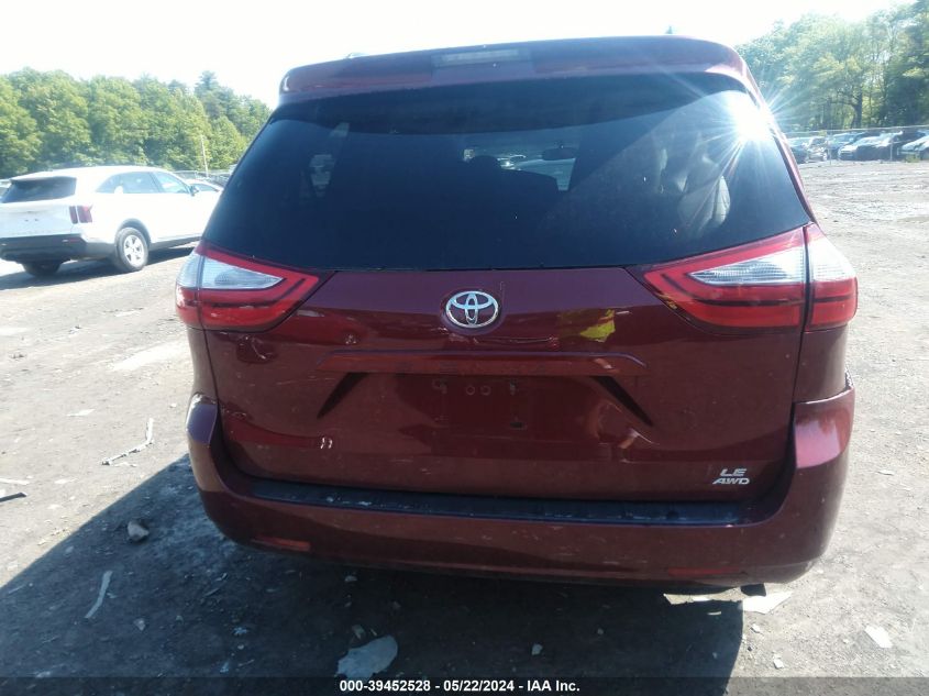 2015 Toyota Sienna Le 7 Passenger VIN: 5TDJK3DC7FS125748 Lot: 39452528