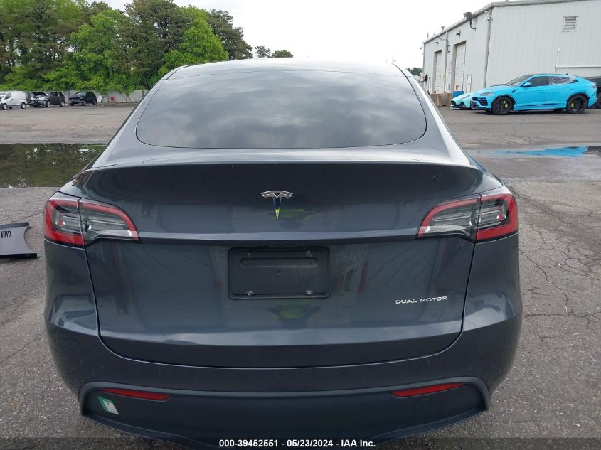 2021 Tesla Model Y Long Range Dual Motor All-Wheel Drive VIN: 5YJYGDEE0MF145489 Lot: 39452551