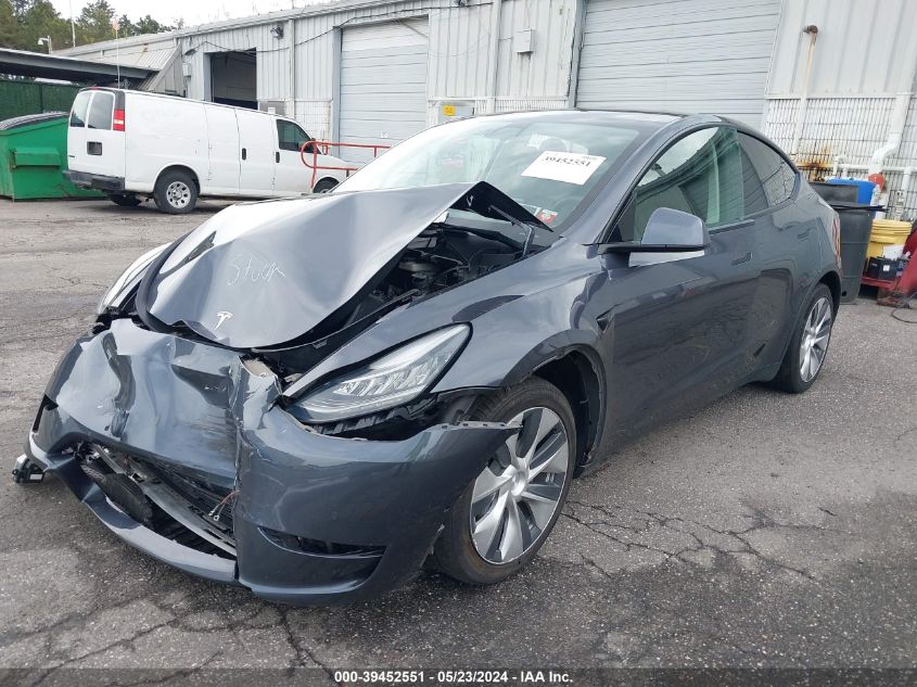 2021 Tesla Model Y Long Range Dual Motor All-Wheel Drive VIN: 5YJYGDEE0MF145489 Lot: 39452551