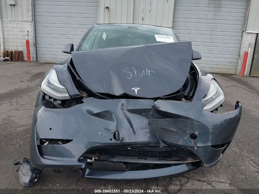 2021 Tesla Model Y Long Range Dual Motor All-Wheel Drive VIN: 5YJYGDEE0MF145489 Lot: 39452551