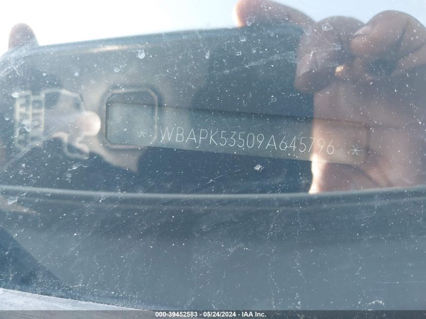 2009 BMW 328I xDrive VIN: WBAPK53509A645796 Lot: 39452583