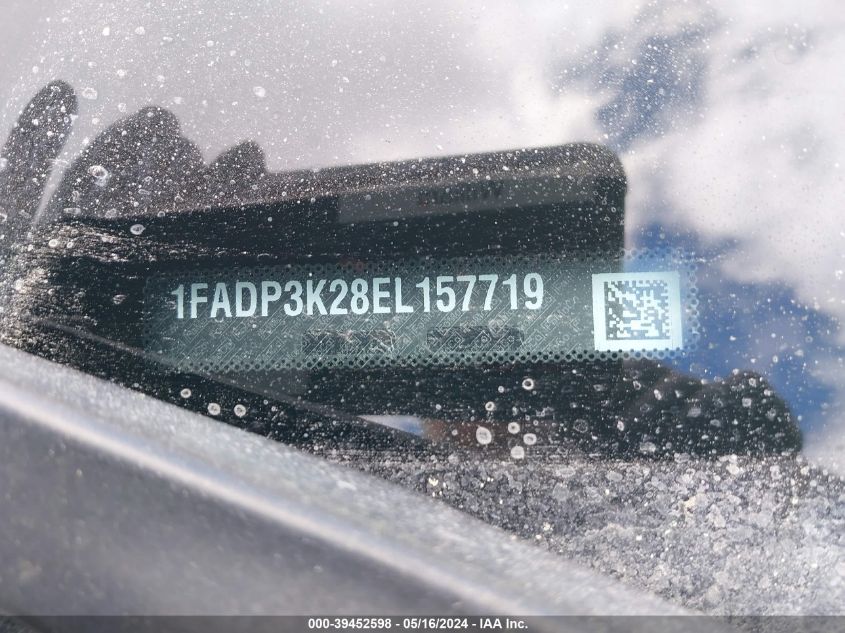 2014 Ford Focus Se VIN: 1FADP3K28EL157719 Lot: 39452598